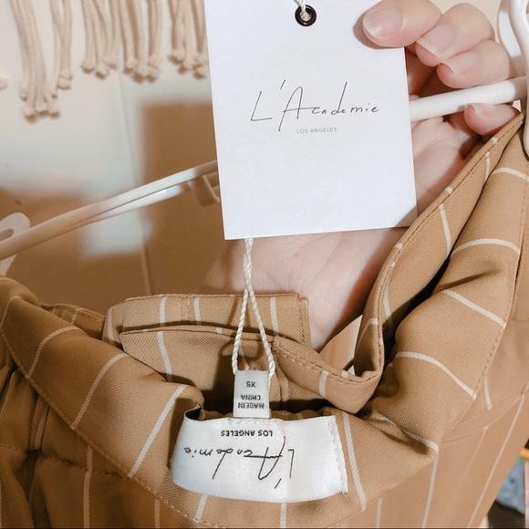 L’Academia The Josephe Pant in Beige & White - Picture 5 of 5